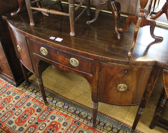 Regency mahogany bow fronted sideboard